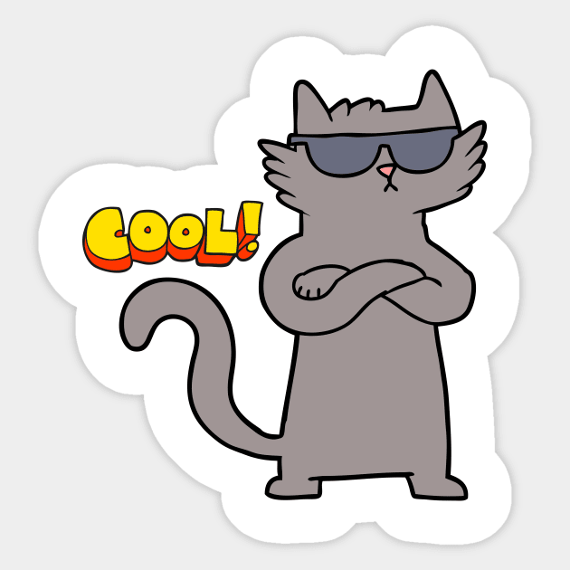 Cool Cat 😺 Sticker by Bro Aesthetics